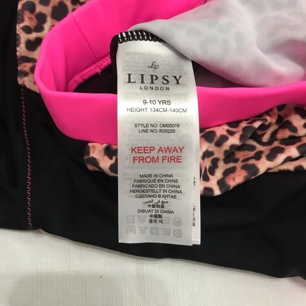 Lipsy London Cheetah Long Sleeve Swim Top